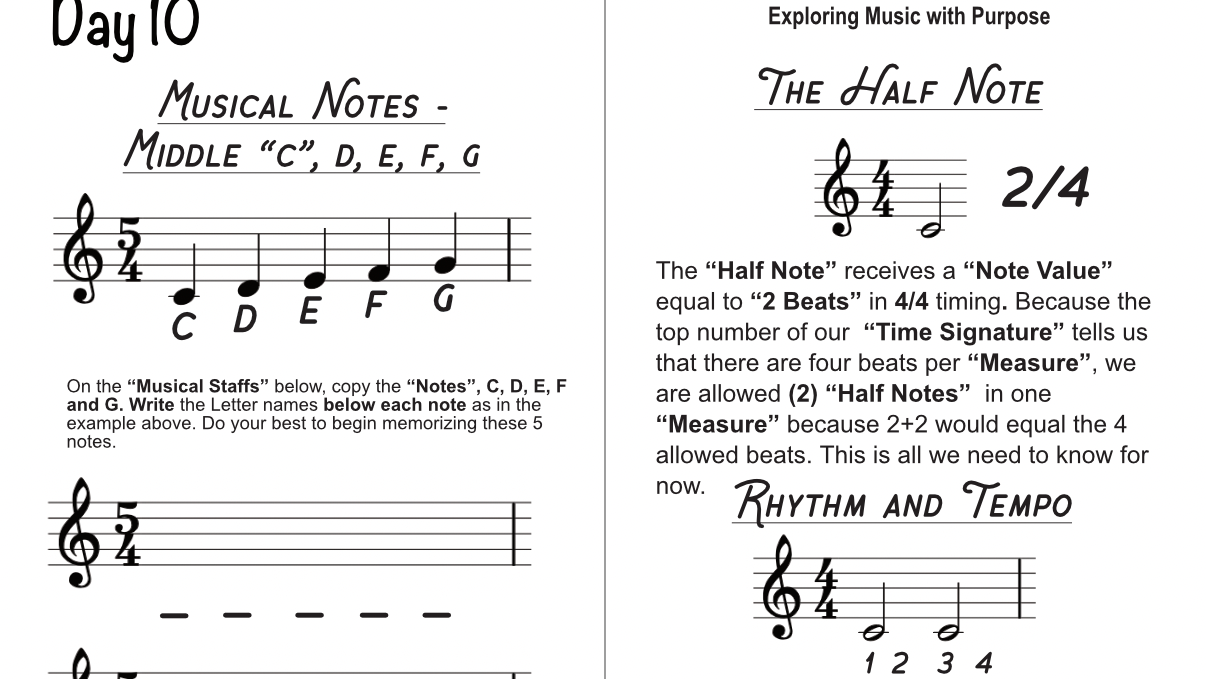 Music Theory Level I - 31 Day Booklet